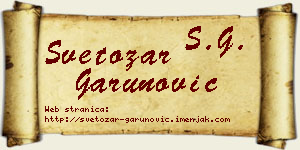 Svetozar Garunović vizit kartica